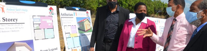 Minister Beckles views house plans