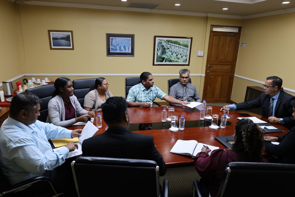 Minister and representatives of Trinidad and Tobago Blind Welfare Association Discuss Housing Allocation